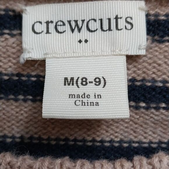 BOYS Crewcuts Tan and Black Striped Crewneck Sweater - Picture 2 of 6